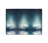 Tapis moderne à imprimé floral de lotus magique - Tapis doux pour salon, bureau, table basse, balcon - Résistant à l'usure - 203,2 x 147,3 cm