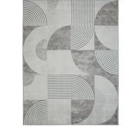 Tapis moderne à motifs graphiques gris 160x230