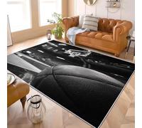 Tapis Moderne à Poils Courts 160x230 cmSports ScèNe de Basketball Tapis Doux et Confortable Lavable en Machine Gris Dessous Antidérapant TPR pour Chambre, Chambre d’Enfants