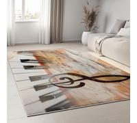 Tapis moderne à poils courts antidérapant, ne perd pas ses poils, lavable en machine, tapis de sol doux et pelucheux pour salon, chambre à coucher, 120 x 180 cm, coloré