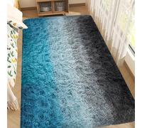 Tapis Moderne à Poils Longs 145 x 220 cm Dessous Antidérapant, Pelucheux, Super Doux, Moelleux, Ne Perd Pas Ses Poils, Grand Tapis Moderne à Poils Longs, Tapiss de Salon, pour Maison Chambre, C