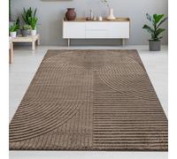 Tapis moderne avec motif en arc de cercle Facile d'entretien et résistant à l'us