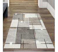 Tapis moderne avec motif graphique en beige, gris et crème - Un accroche-regard élégant pour chaque pièce Größe - 80x140 cm