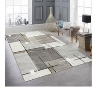 Tapis moderne avec motif graphique en beige, gris et crème - Un accroche-regard élégant pour chaque pièce Größe - 160 x 220 cm