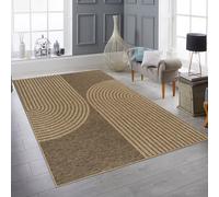 Teppich-Traum Tapis Balcon Tapis de Couloir avec Motif arqué Intemporel Beige & Marron 80 x 150 cm