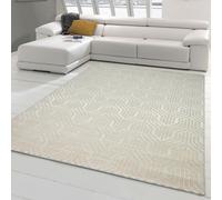 Tapis moderne Design simple Motifs discrets Oriental en crème