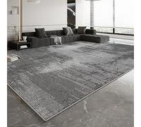 Tapis moderne doux et antidérapant pour salon, chambre à coucher, salle à manger, bureau, cuisine, salle de jeux Gris 240 x 340 cm Grande taille