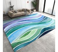 Tapis moderne du milieu du siècle | Tapis de salon antidérapant et durable à poils courts | Lavable en machine | Pour salle de jeux, salon et décoration de chambre à coucher (style 18, 120 x 180 cm)