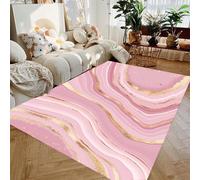 Tapis moderne en marbre de luxe avec veines de marbre - Motif géométrique - Décoration d'art contemporain - Paillasson pour salon, cuisine, salle de bain, canapé, chevet (couleur 3, 150 x 240 cm)