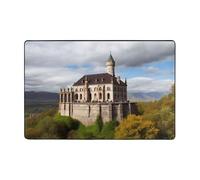 Tapis moderne en peluche courte ultra douce lavable et antidérapant Monuments historiques de l'Arménie pour salon, chambre à coucher, bureau, dortoir, décoration d'intérieur - 183 x 122 cm