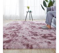 Tapis moderne et antidérapant en peluche douce, pour salon, chambre à coucher, salle à manger et chambres d'enfants - Grande taille (violet, 100 x 200 cm)