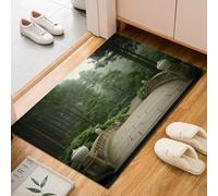 Tapis moderne, lavable, à poils courts et doux, antidérapant, pour salon, chambre à coucher, salle à manger, bureau à domicile, 160 x 230 cm, motif pont de pierre jungle