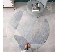 Tapis Moderne - Rond 120 cm Tapis en Coton Lavable en Machine Tissés à la Main Tapis de Tapis de Sol d'entrée pour la Maison Cuisine Salon Chambre à Coucher,B,∅ 140cm