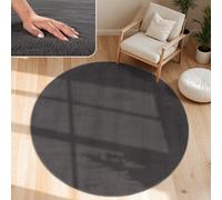 Tapis Moderne Salon À Poils Courts Lavable Doux Uni Effet Fourrure Antidérapant