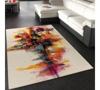 Tapis Moderne Splash De Marque Coloré Brosse Neuf EO