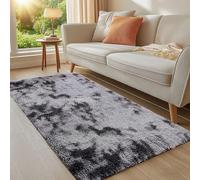 Tapis Moelleux à Poils 155 x 195 cm Facile à Entretenir Tapis Salon Shaggy Chambre Lavable à 30 Degrés pour Chambre Couloir Bureau, Gris Foncé