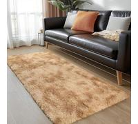 Tapis Moelleux à Poils 155 x 195 cm Facile à Entretenir Tapis Salon Shaggy Chambre Lavable à 30 Degrés pour Chambre Couloir Bureau, Beige