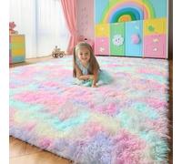 Tapis Moelleux Arc-en-Ciel pour Chambre de Fille, 12,2 x 182,3 cm, Motif Licorne, Tapis Pastel à Poils Longs pour Enfants, Tapis de Jeu Doux pour bébés, Salon, Tapis de Jeu en Peluche pour Salle de