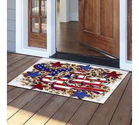 Tapis moelleux Independence Day Paillasson décoratif Salle de bain Salon Tapis de sol Bienvenue (E, taille unique)