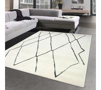 Tapis Moelleux pour Entrée | intérieur & extérieur | Design abstrait losange