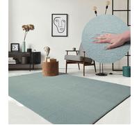 the carpet Relax Tapis à Poils Courts et Moelleux, Dessous antidérapant, Aspect Fourrure, Lavable jusqu'à 30 °C, Super Doux, Bleu, 60 x 110 cm