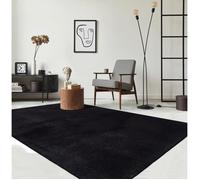 Tapis Moelleux - THE CARPET - Relax - Antidérapant - Lavable - Noir 140x200 cm