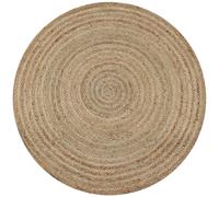 Tapis Moquette Carpette Décoration Salon Entrée Maison Rond Jute Tressé vidaXL