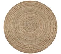 Tapis Moquette Carpette Décoration Salon Entrée Maison Rond Jute Tressé vidaXL