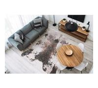 Tapis Motif Animalier Western Argent & Noir 160 x 220 cm Noir