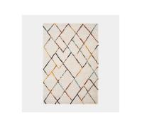 Tapis motif berbère - Nelya - Écru et traits multicolore - 160 x 230 cm