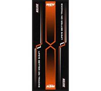 Tapis Moto SIXTEN pour KTM 95x240 - Tapis Environnemental Moto - pour Les Paddocks et Le Garage - Lavable et Ecologique - Idéal Cadeau Moto