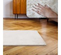 Tapis multi-usages "Faux Rabbit" 60x120cm blanc cassé