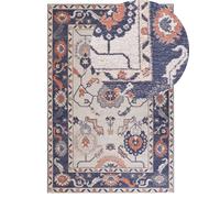 Tapis Multicolore en Coton 200 x 300 cm à Motif Oriental Effet Vieilli Vintage K