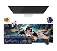 Tapis Multifonction Design Anime Japanese Anime Overlord Albedo | Tapis de Souris Gamer Extra-Large XL (31.5" × 11.8" × 0.12") | Usage Bureau, Étude & Maison | Base Antidérapante + Surface Douce