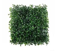 Tapis mural de verdure artificielle 25 x 25 cm, cadre flexible, panneau de feuillage imperméable aux UV pour intérieur et extérieur, décoration d'intimité et réduction du bruit, matériau en