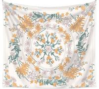 Tapis mural fleur et plante esquissŽe, tapisserie mandala-fleurs-boho, tapis mural hippie b?mique Pour chambre, salon, rŽsidence, dŽcoration de la maison (200 cm x 150 cm,couleur 6)