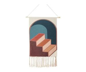 Tapis mural tissé pour enfant en coton et lin jaipur multicolore