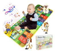 Tapis Musical Bébé Carehabi, Tapis Piano Jouet Bebe 1 an Éducatif avec 19 Chansons et 9 Touches de Piano, Jouet Musical Bebe 1 an pour Le Nouvel an, l'anniversaire, Les Cadeaux de Noël