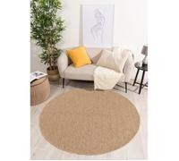 Tapis - NAZAR RUGS - NATURE - 120x120 cm - Effet jute naturel - Chevron - Beige
