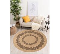 Tapis - NAZAR RUGS - NATURE - Géométrique - 80x80 cm - Noir