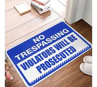 Tapis No Trespassing Violators Will Be Poursuites - Pour porte extérieure Grand modèle