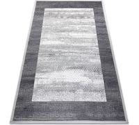 Tapis NOBLE moderne 1512 64 Cadre, grec vintage - Structural deux niveaux de molleton crème / gris beige 160x220 cm