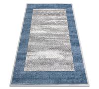 Tapis NOBLE moderne 1512 68 Cadre, grec vintage - Structural deux niveaux de molleton crème / bleu beige 160x220 cm