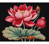 Tapis Noué A Faire Fleurs Rouges De Dessin Animé Kits De Tapis À Crochet Pour Adultes Débutants Kit De Fabrication De Paillasson Artisanal Diy Tapisserie Cadeau Décorations Pour La Ma 35x46in