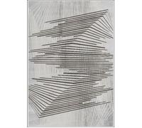 Tapis - NOUR - Gris - 80x150 cm - Antidérapant - Antiacarien - Lavable en machine