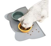 Tapis nourriture antidérapante en silicone pour animaux de compagnie, tapis d'alimentation imperméable, pour chat et chien
