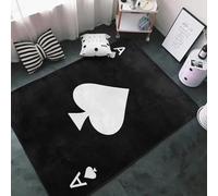 Tapis Nouveau Motif de Cartes de Poker 3D Style Maison Style Loisir de Table à thé Couche Couche Nattes décoratives antidérapant du salon-40x60cm