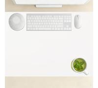 Tapis Ordinateur 65 x 120 cm Silencieux Tapis de Souris Extra Large Durable pour Le Bureau La Maison La Décoration, Blanc