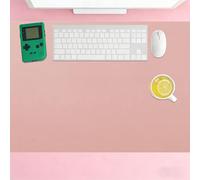 Tapis Ordinateur 80 x 114 cm Silencieux Tapis de Souris en Cuir Premium Facile à Nettoyer pour Le Bureau et La Maison, Rose