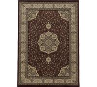 Tapis orient 200x290 rectangle rouge et beige tissé motif traditionnel TIBRICAB